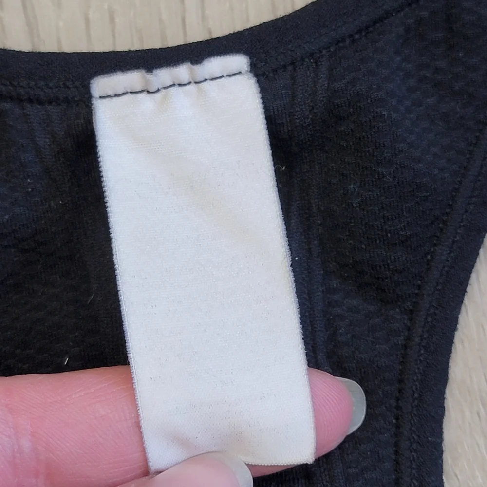 Calvin Klein Performance size Medium Impact Sports Bra Black Racer Back Crop Top